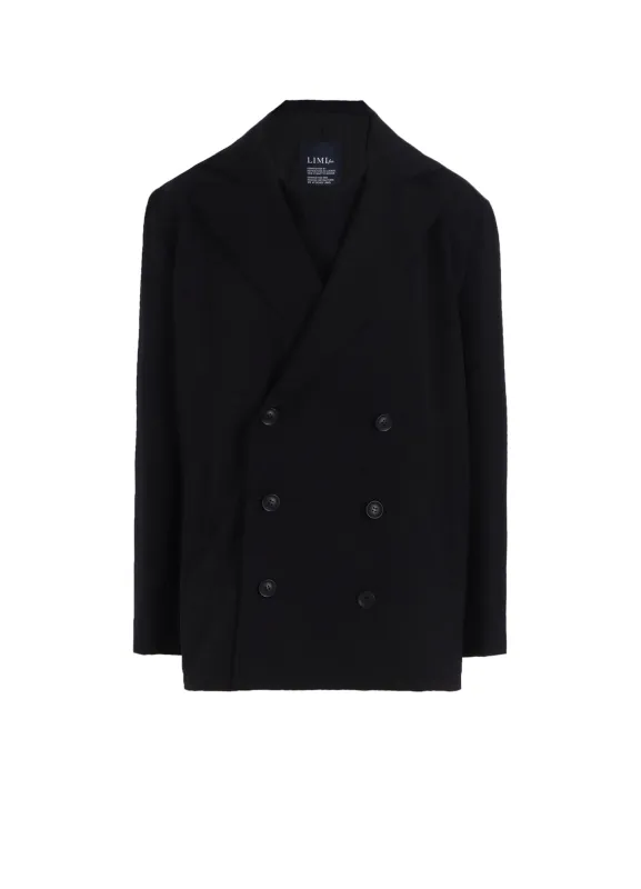 WOOL GABARDINE DOUBLE JACKET sold by Yohji Yamamoto