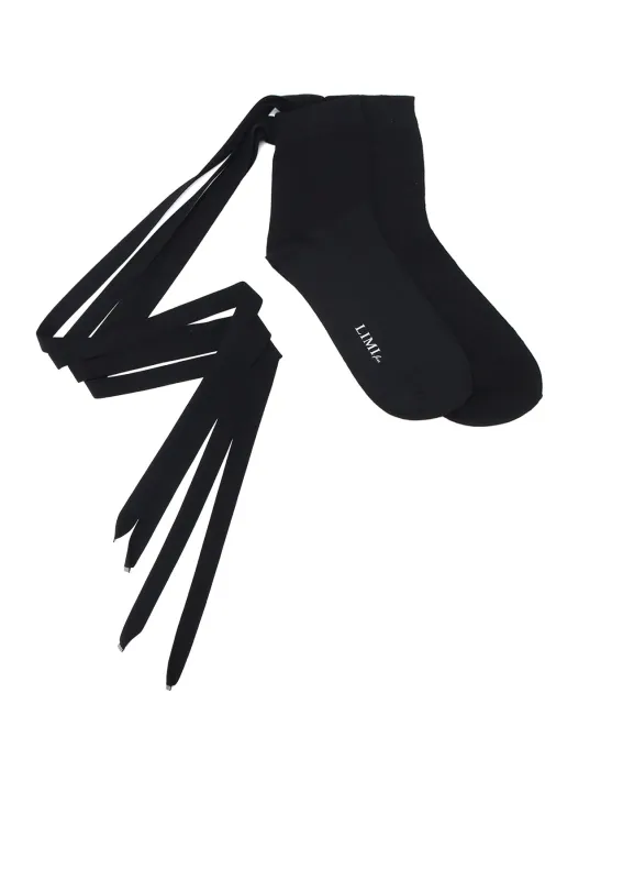FLAT LOGO LACE-UP SOCKS sold by Yohji Yamamoto