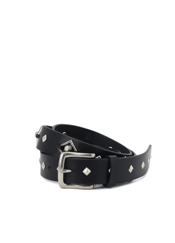 OIL TANNED LEATHER SQUARE DOTS BELT sold by Yohji Yamamoto