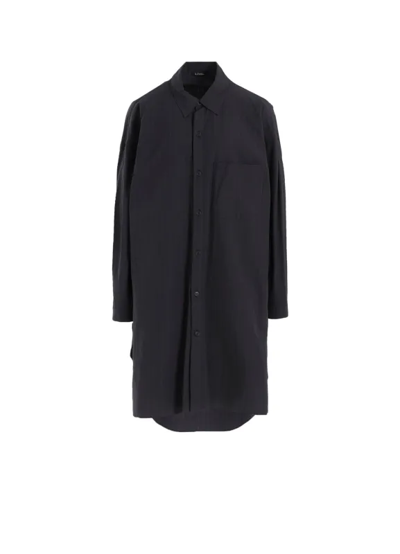 GREY STRIPE SHOULDER TOP TUCK SHIRT made by Yohji Yamamoto