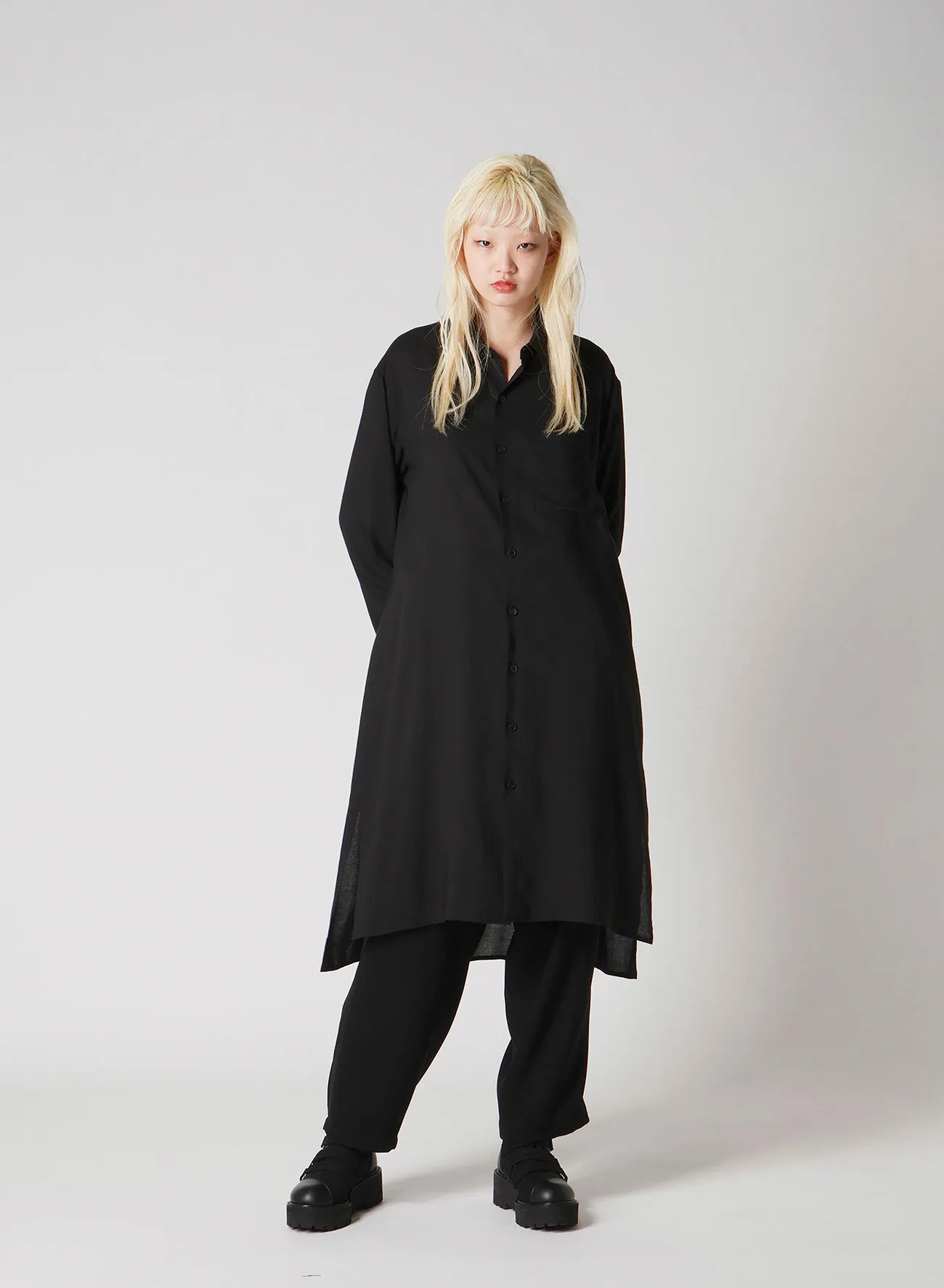 SOFT LAWN LONG SHIRT sold by Yohji Yamamoto product image thumbnail 4