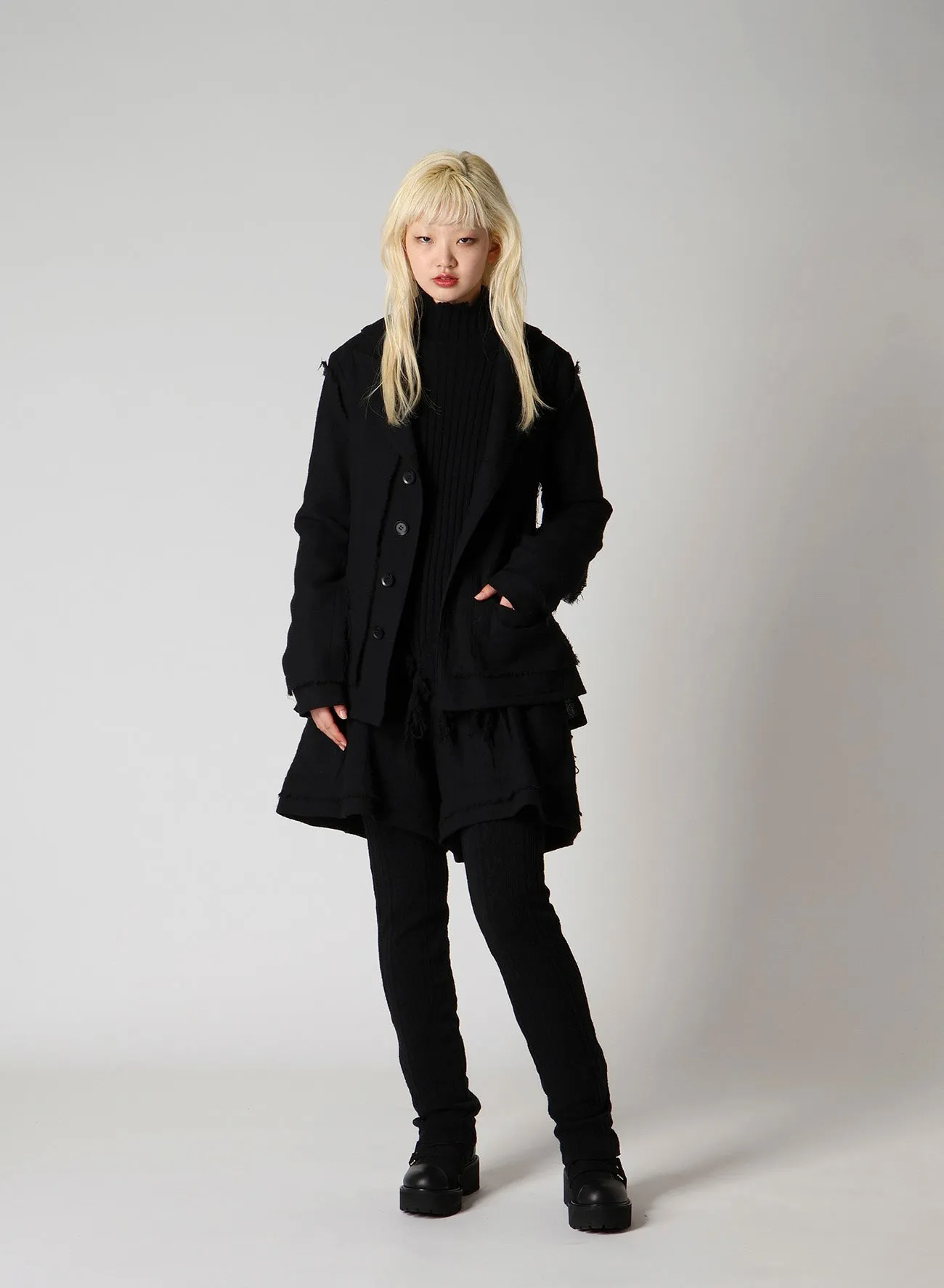 WOOL GAUZE LAYERED JACKET sold by Yohji Yamamoto product image thumbnail 5