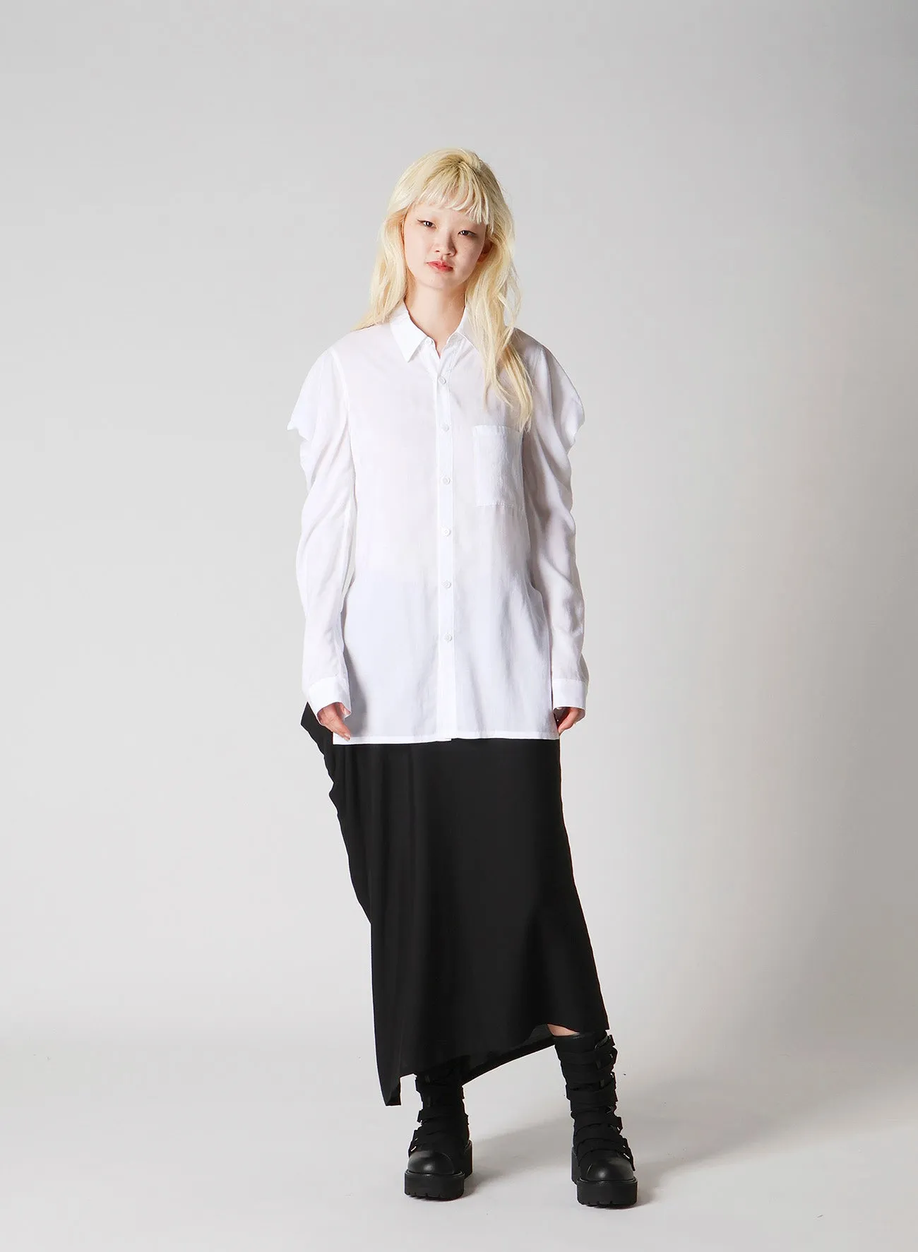 SOFT LAWN SHOULDER PUFF SHIRT sold by Yohji Yamamoto product image thumbnail 4