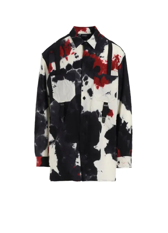 CHUSEN DYED VIYELLA SUSPENDER SHIRT WITH POCKET made by Yohji Yamamoto