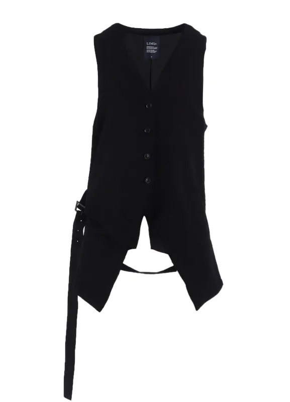 WOOL GABARDINE LAYERED VEST sold by Yohji Yamamoto
