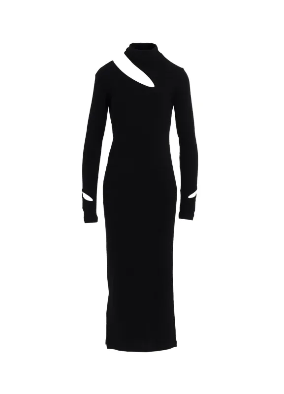 COTTON RAYON RIB SLIT DRESS sold by Yohji Yamamoto