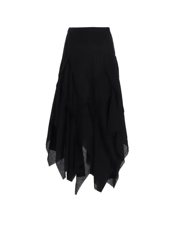 WOOL GAUZE FRILLED SKIRT sold by Yohji Yamamoto