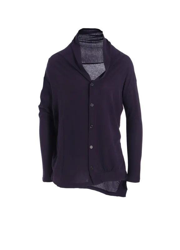 60/- COTTON  HARD TWISTED LONG SLEEVE CARDIGAN sold by Yohji Yamamoto