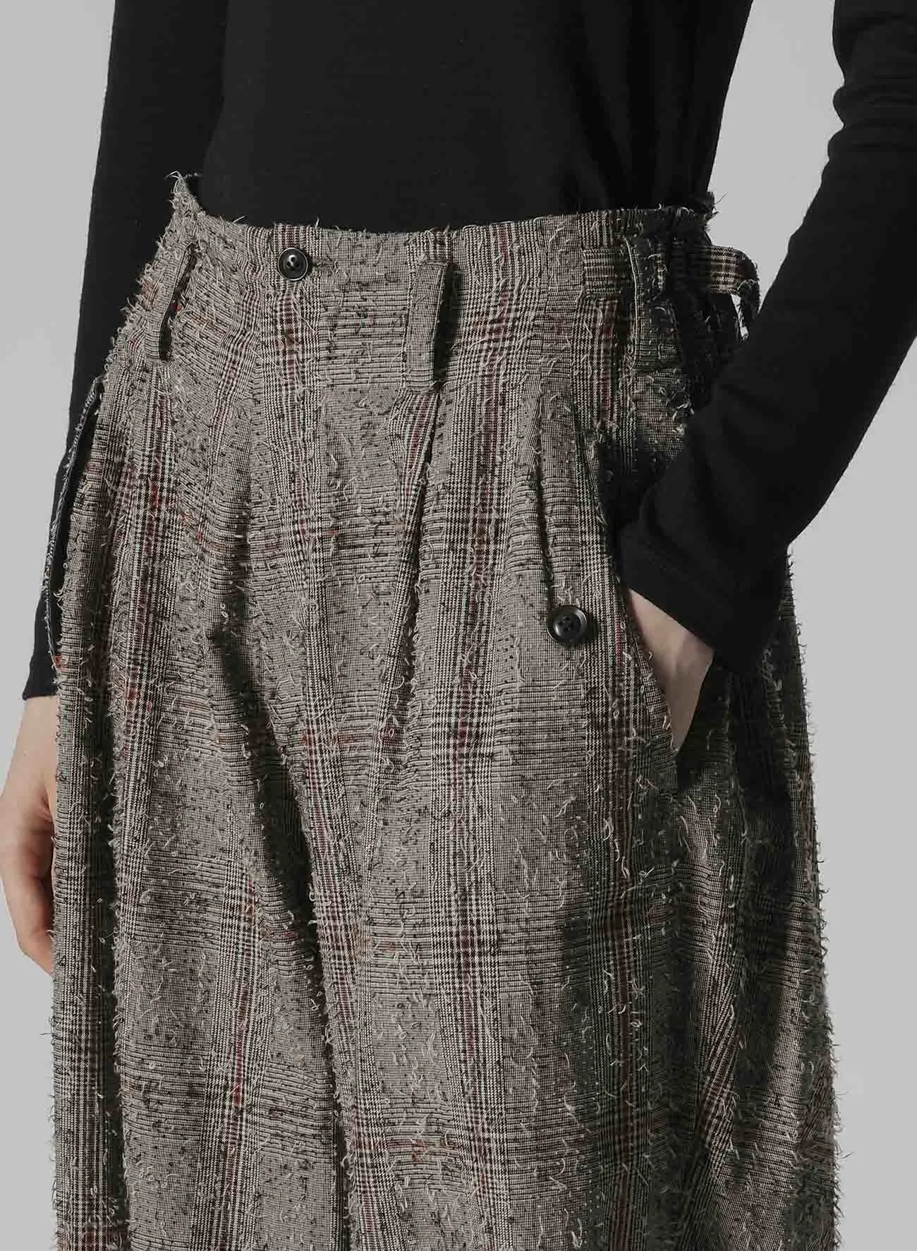 NEEDLE-PUNCHED DOUBLE TUCK WIDE PANTS sold by Yohji Yamamoto product image thumbnail 5