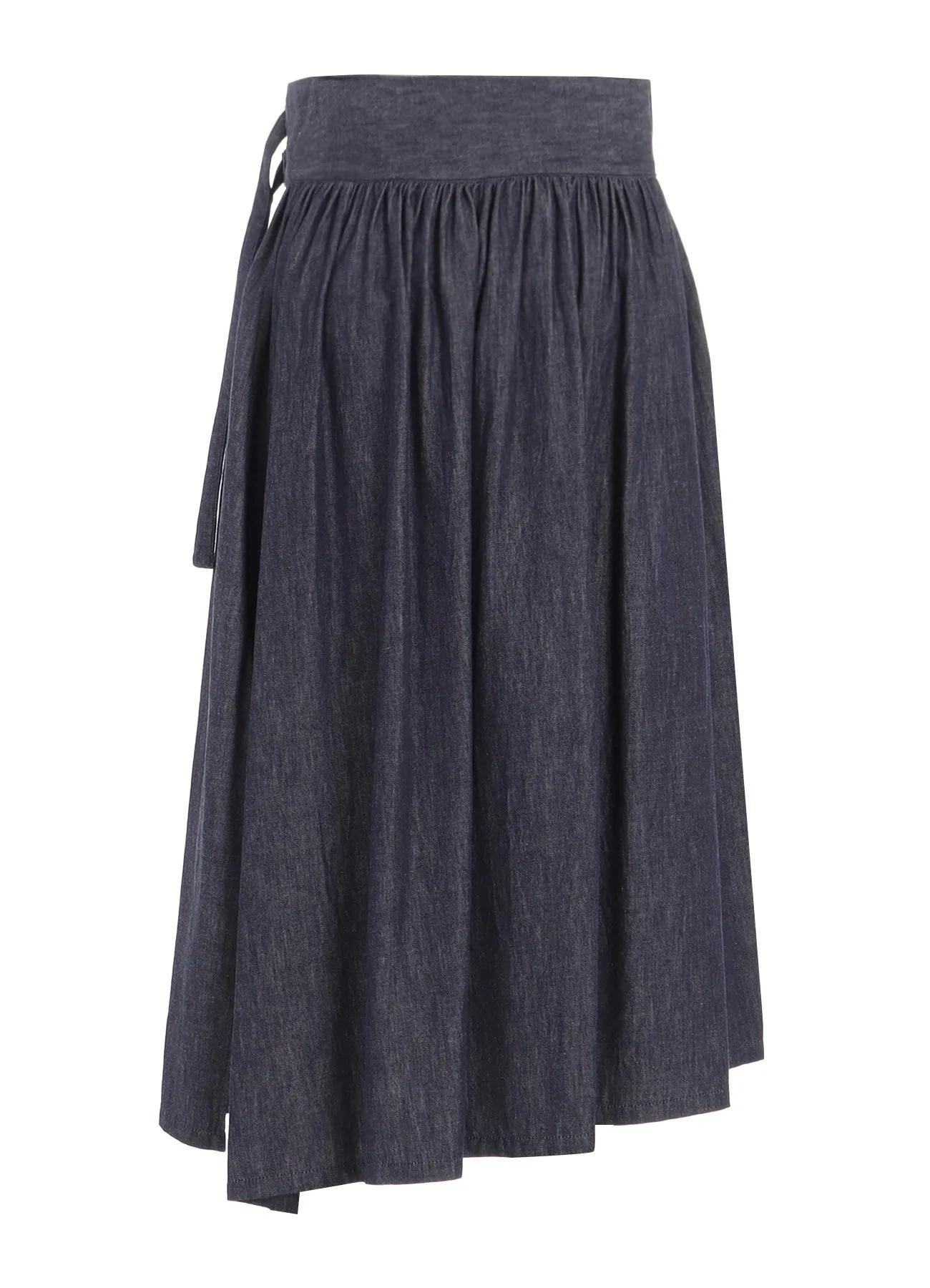 6OZ DENIM GARMENTFINISH ASYMMTRIC GATHER SKIRT sold by Yohji Yamamoto product image thumbnail 4