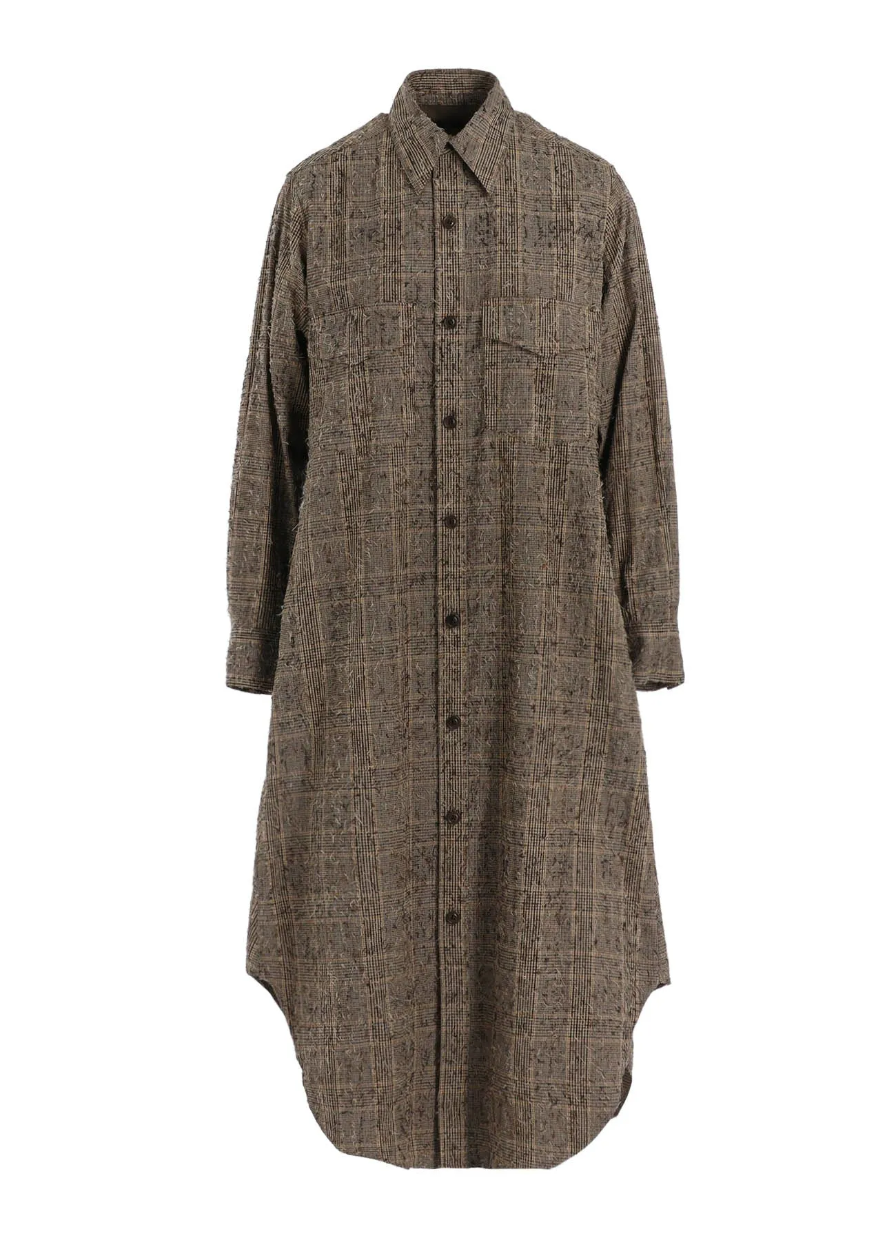 NEEDLE-PUNCHED MILITARY LONG DRESS sold by Yohji Yamamoto product image thumbnail 2