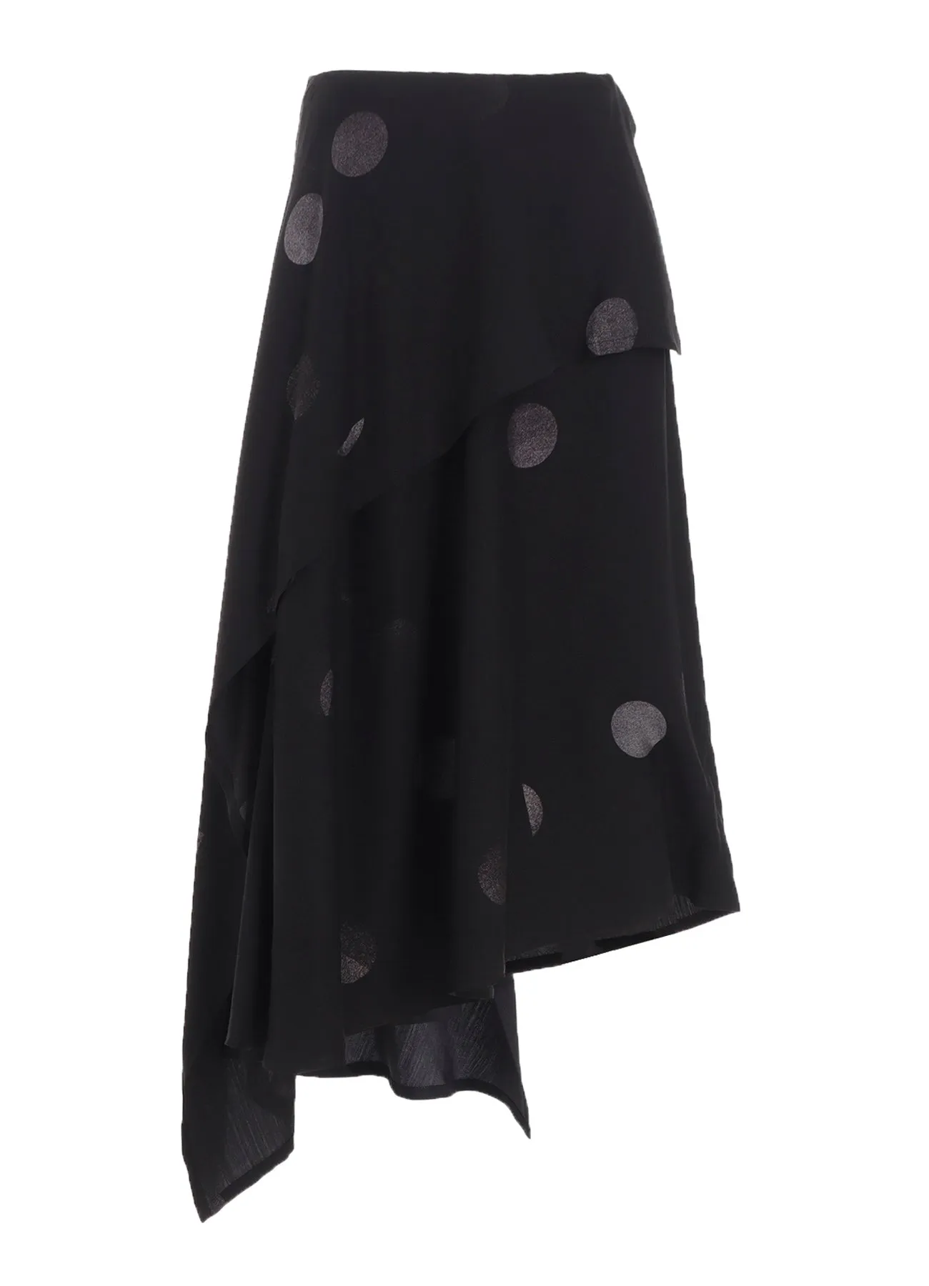 BUTTERFLY-PRINT DUNGAREE TWILL ASYMMETRIC MIDI SKIRT sold by Yohji Yamamoto product image thumbnail 2