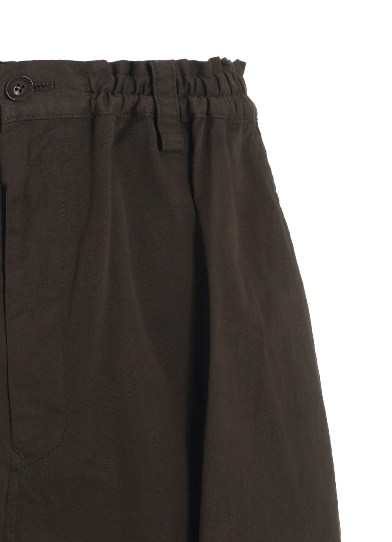 COTTON TWILL GARMENT DYE RIGHT SIDE DRAPE PANTS sold by Yohji Yamamoto product image thumbnail 5