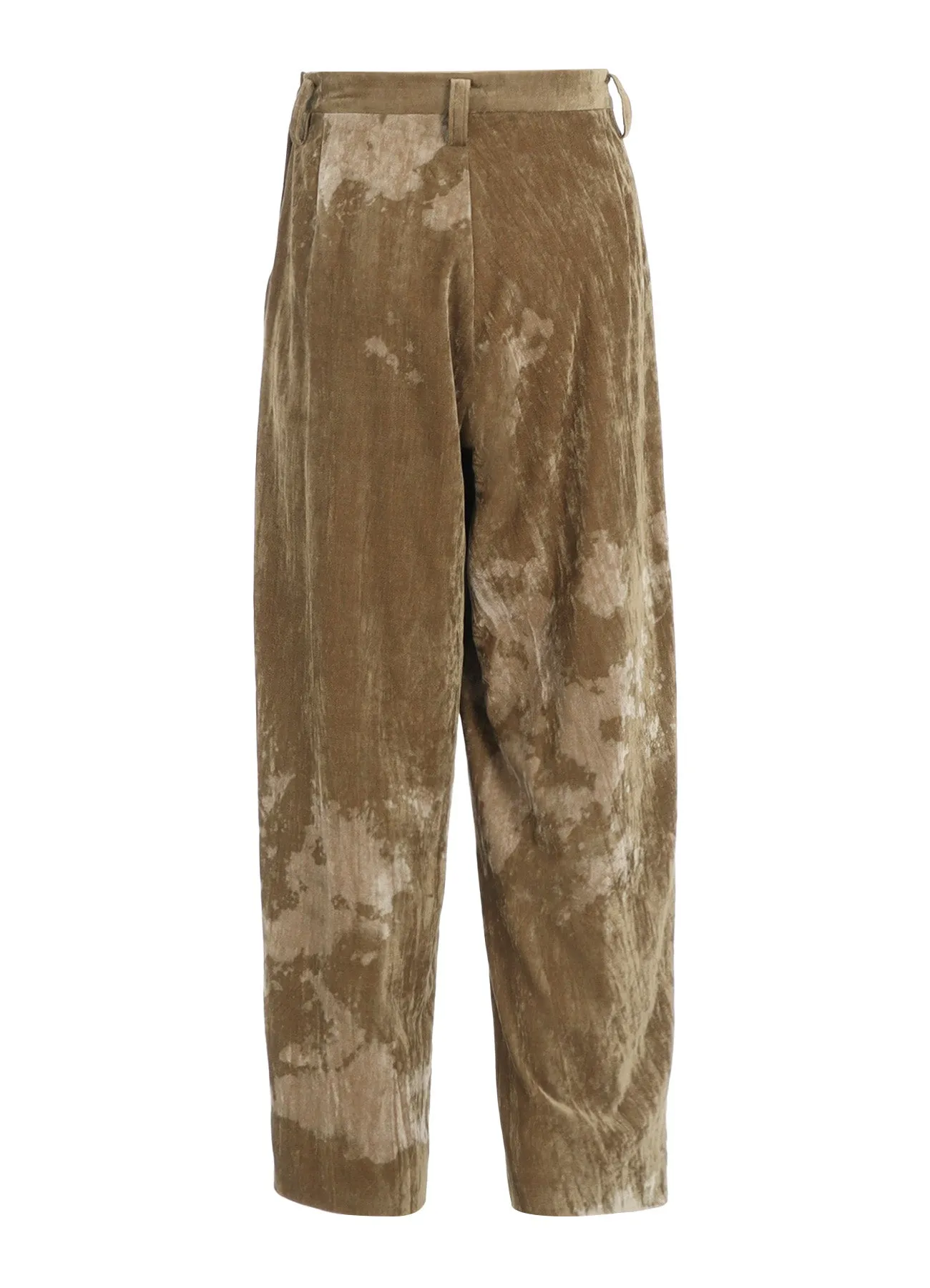 DISCHARGE-PRINTED VELVET PLEATED PANTS sold by Yohji Yamamoto product image thumbnail 3