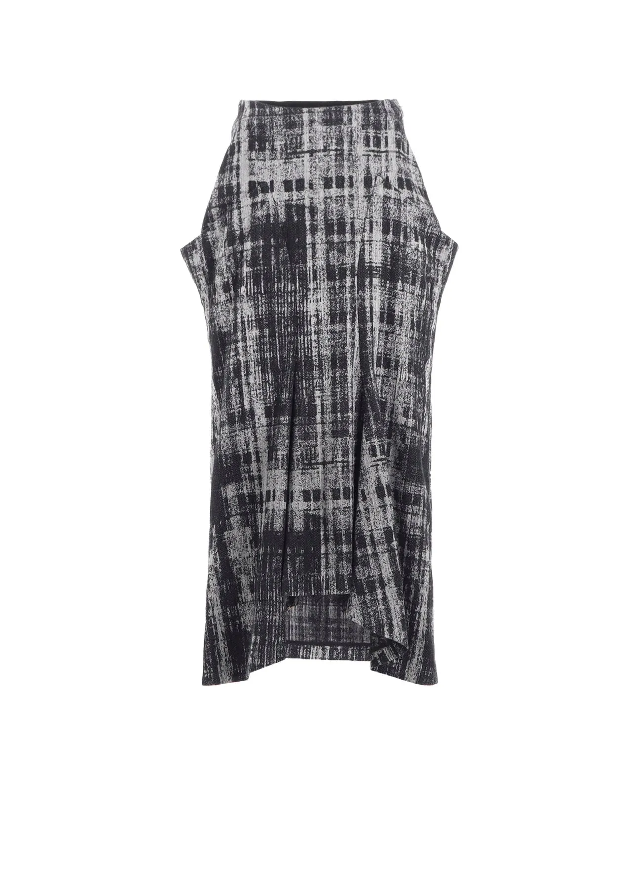 FADED PLAID JACQUARD DROP SKIRT sold by Yohji Yamamoto