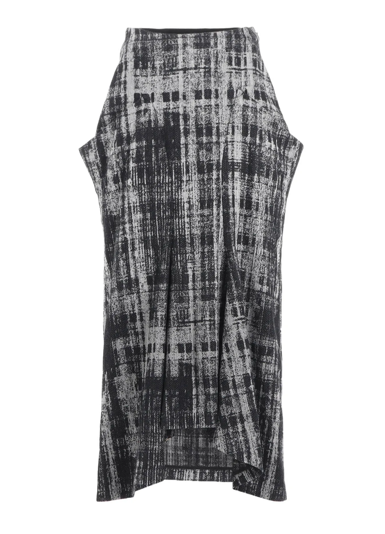 FADED PLAID JACQUARD DROP SKIRT sold by Yohji Yamamoto product image thumbnail 2