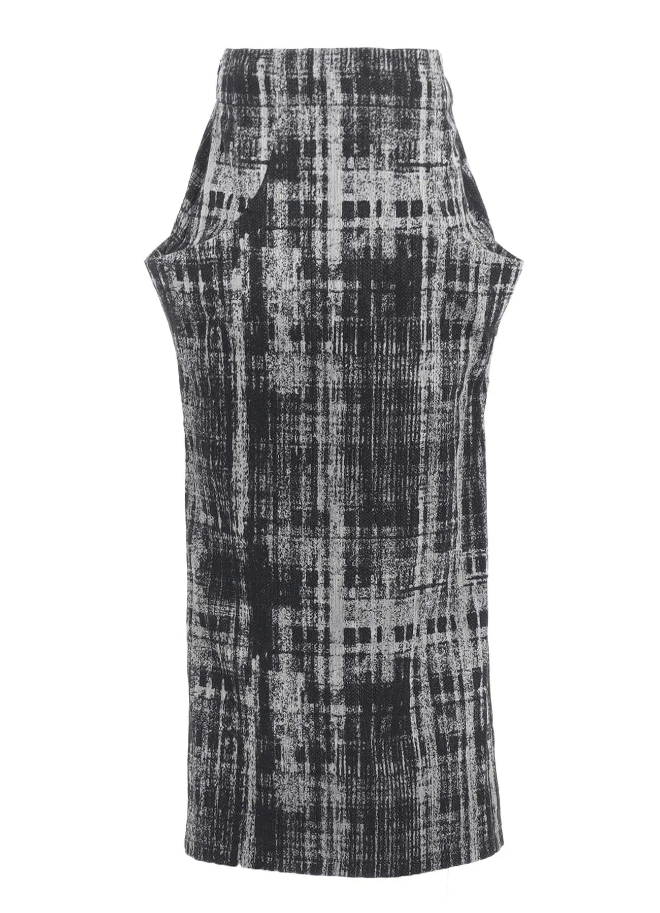 FADED PLAID JACQUARD DROP SKIRT sold by Yohji Yamamoto product image thumbnail 3
