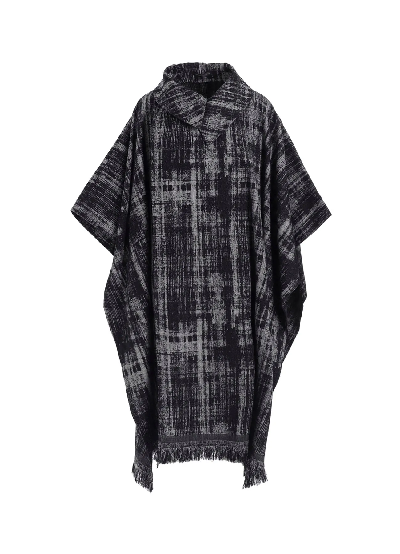 FADED PLAID JACQUARD CLOAK sold by Yohji Yamamoto