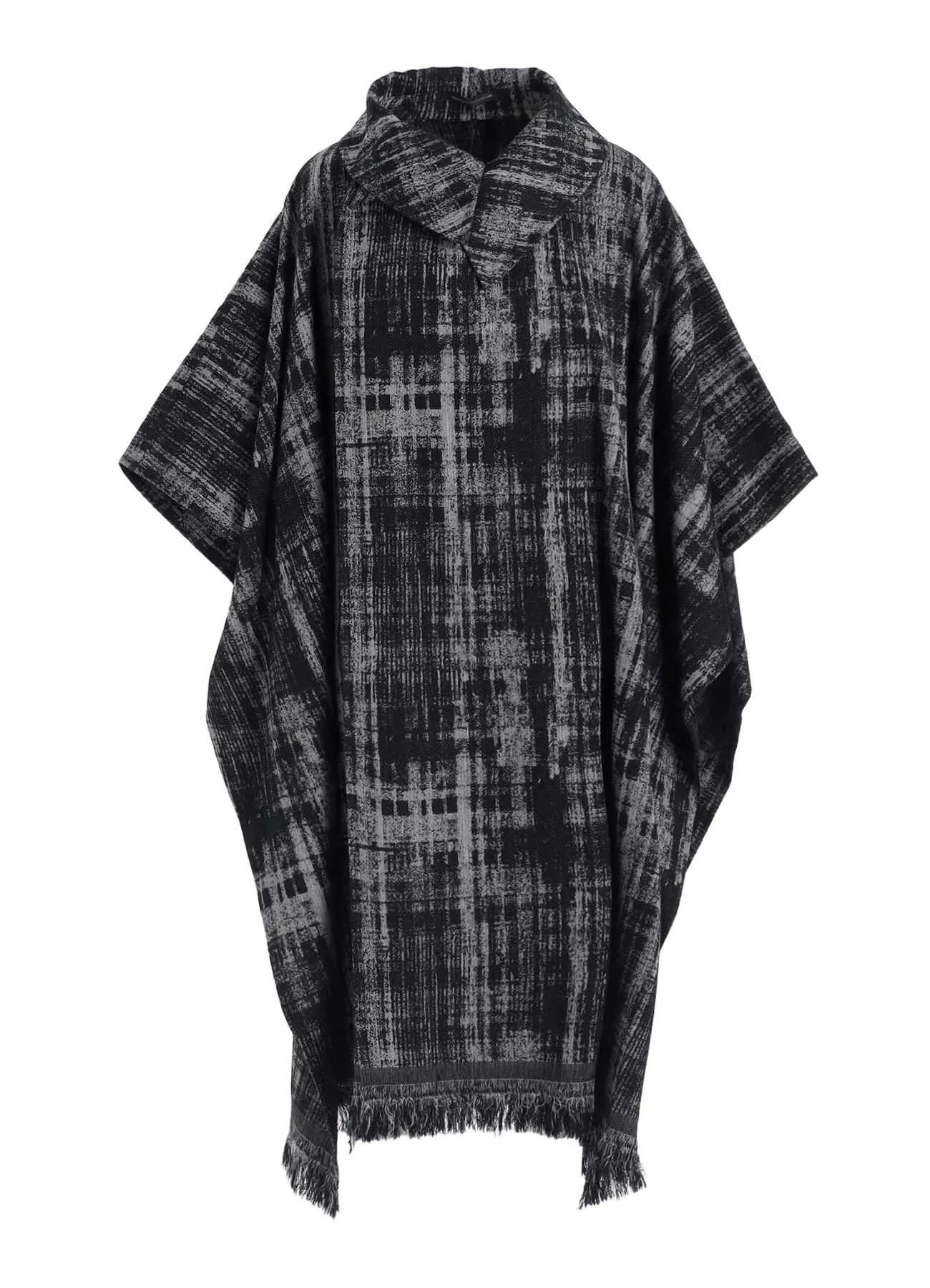 FADED PLAID JACQUARD CLOAK sold by Yohji Yamamoto product image thumbnail 2