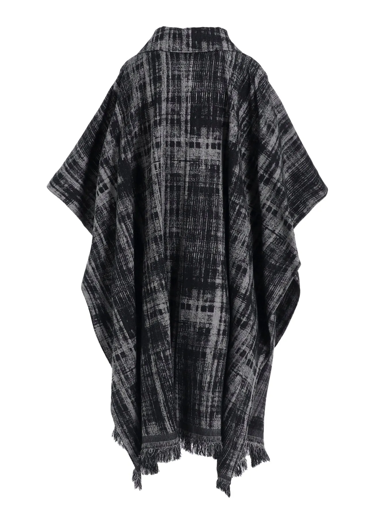 FADED PLAID JACQUARD CLOAK sold by Yohji Yamamoto product image thumbnail 3
