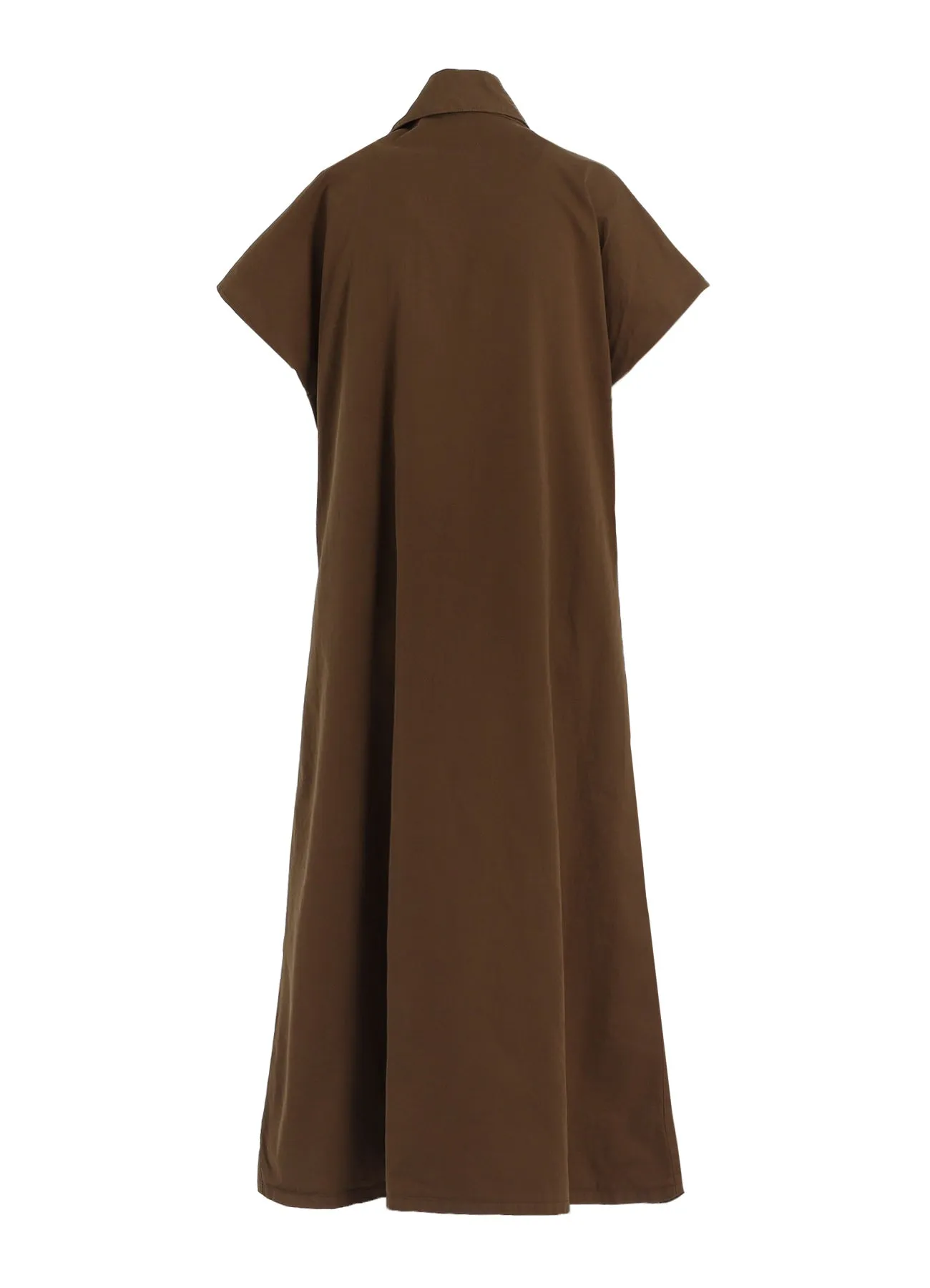 COTTON TWILL GARMENT DYE FRENCH SLEEVE DRESS sold by Yohji Yamamoto product image thumbnail 3