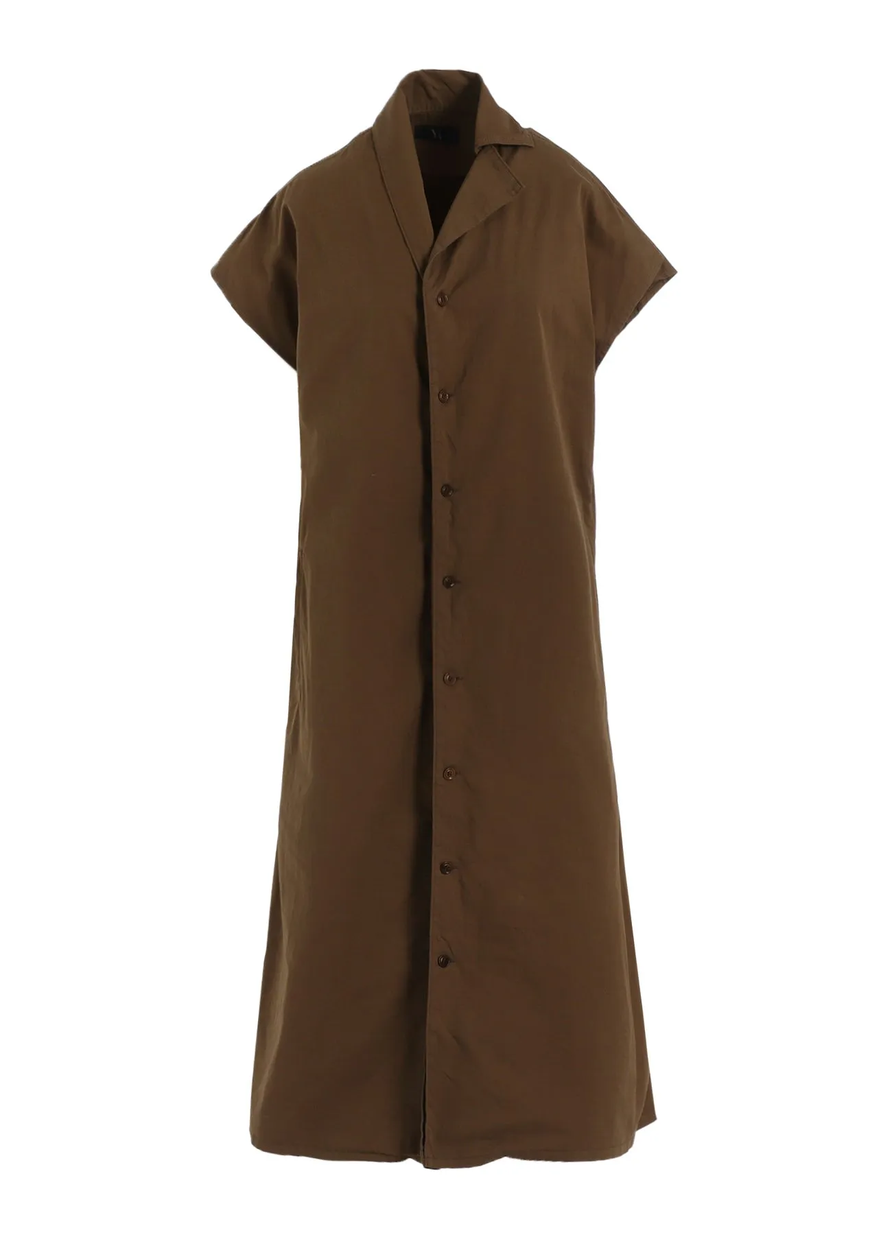 COTTON TWILL GARMENT DYE FRENCH SLEEVE DRESS sold by Yohji Yamamoto product image thumbnail 2