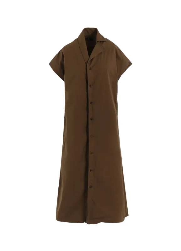 COTTON TWILL GARMENT DYE FRENCH SLEEVE DRESS sold by Yohji Yamamoto
