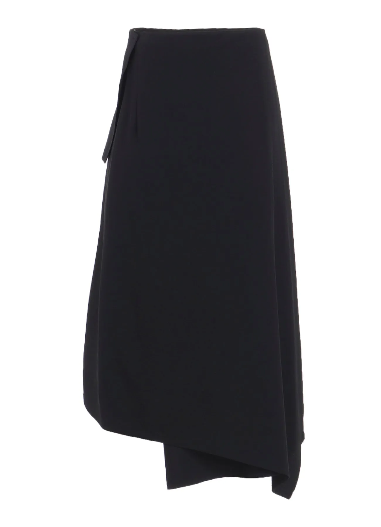 WOOL GABARDINE MIDDLE LENGTH ASYMMETRIC SKIRT sold by Yohji Yamamoto product image thumbnail 3