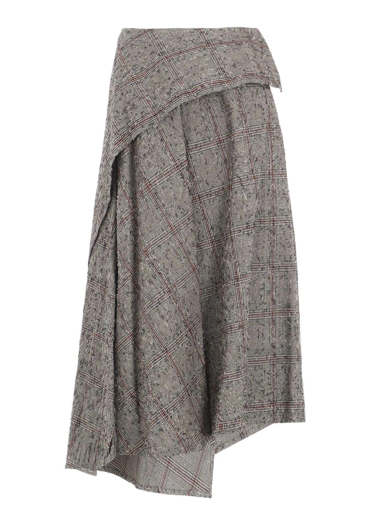 NEEDLE-PUNCHED ASYMMETRIC SKIRT sold by Yohji Yamamoto product image thumbnail 2