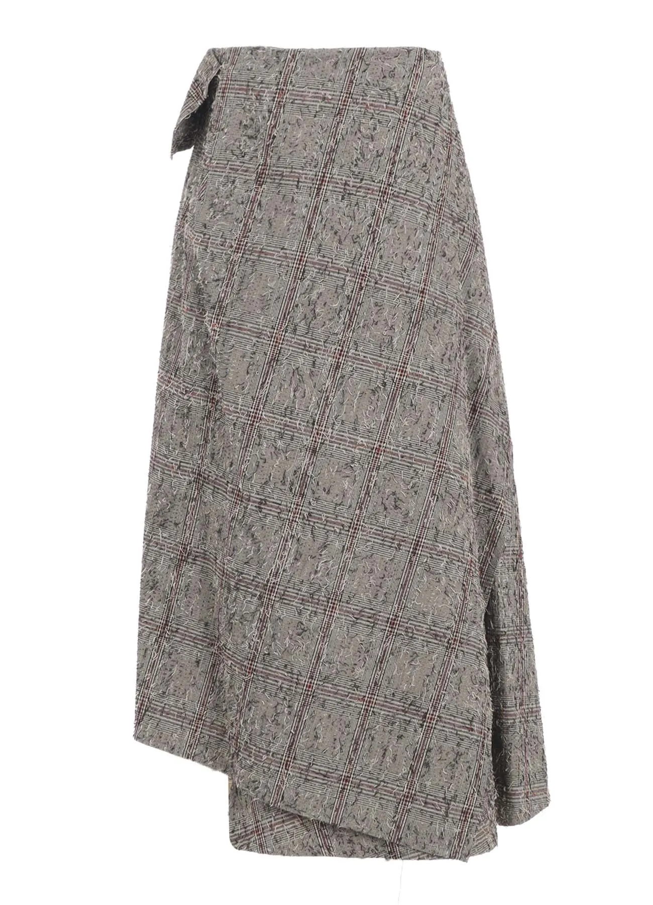 NEEDLE-PUNCHED ASYMMETRIC SKIRT sold by Yohji Yamamoto product image thumbnail 3