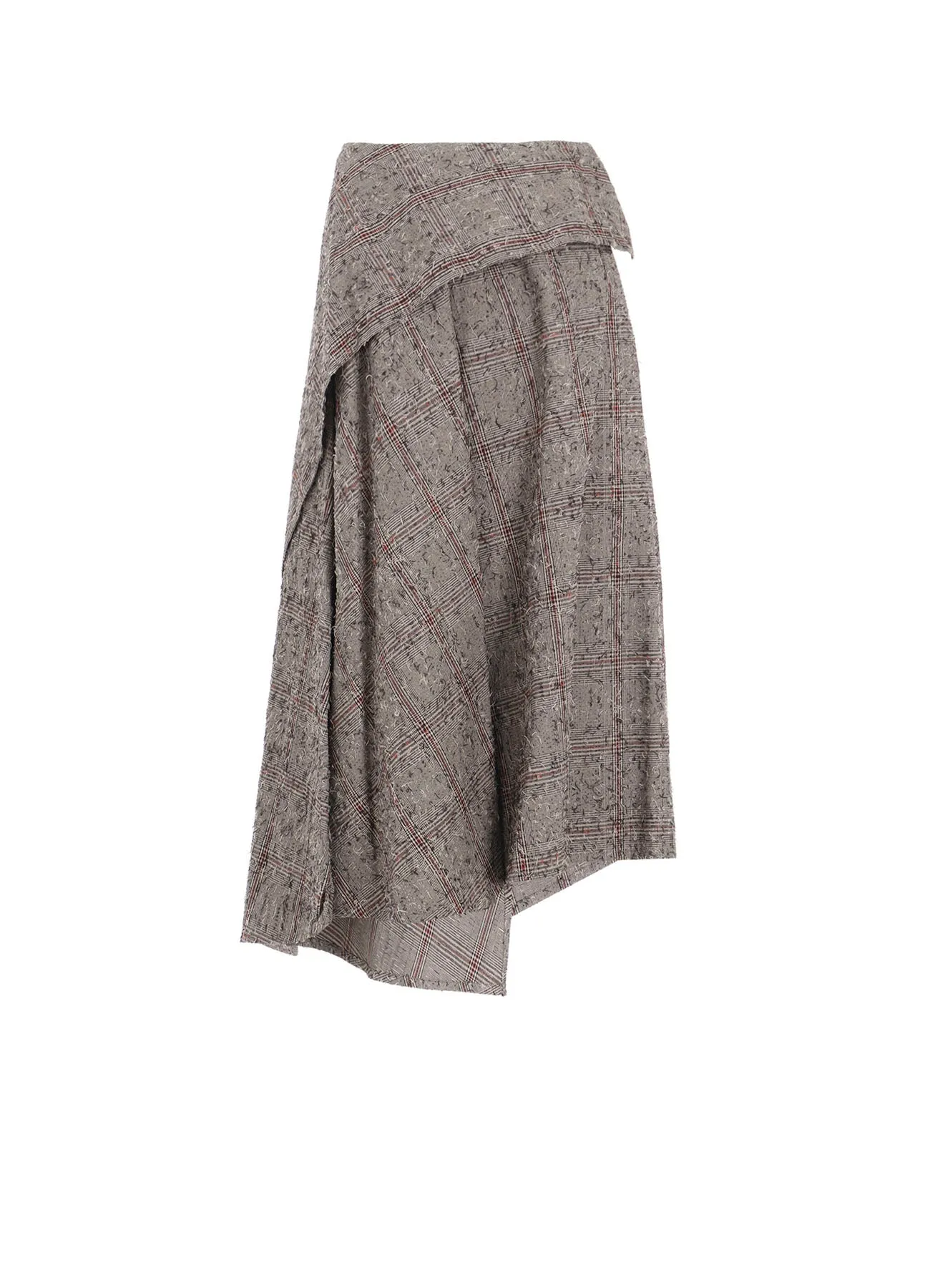 NEEDLE-PUNCHED ASYMMETRIC SKIRT sold by Yohji Yamamoto