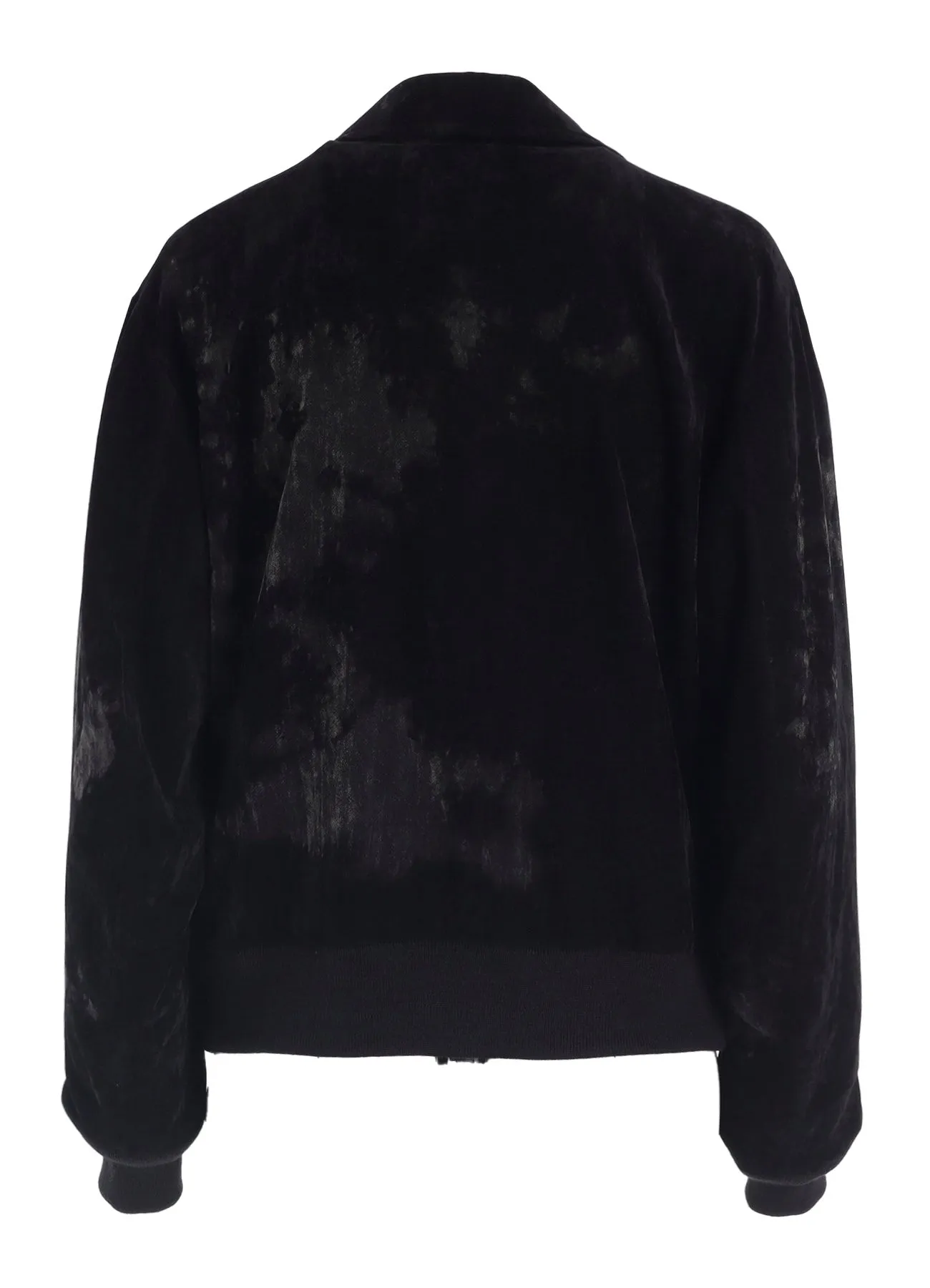 DISCHARGE-PRINTED VELVET SHIRT-COLLAR BLOUSON sold by Yohji Yamamoto product image thumbnail 3