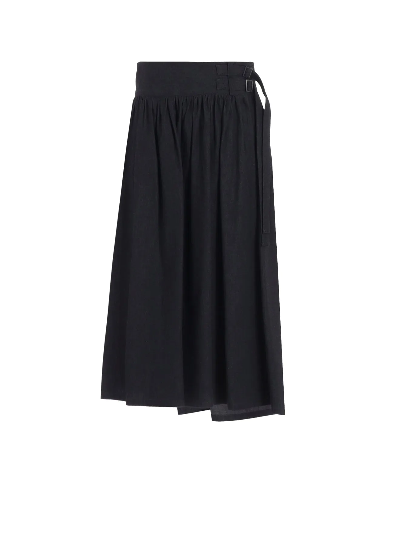 6OZ DENIM GARMENTFINISH ASYMMTRIC GATHER SKIRT sold by Yohji Yamamoto