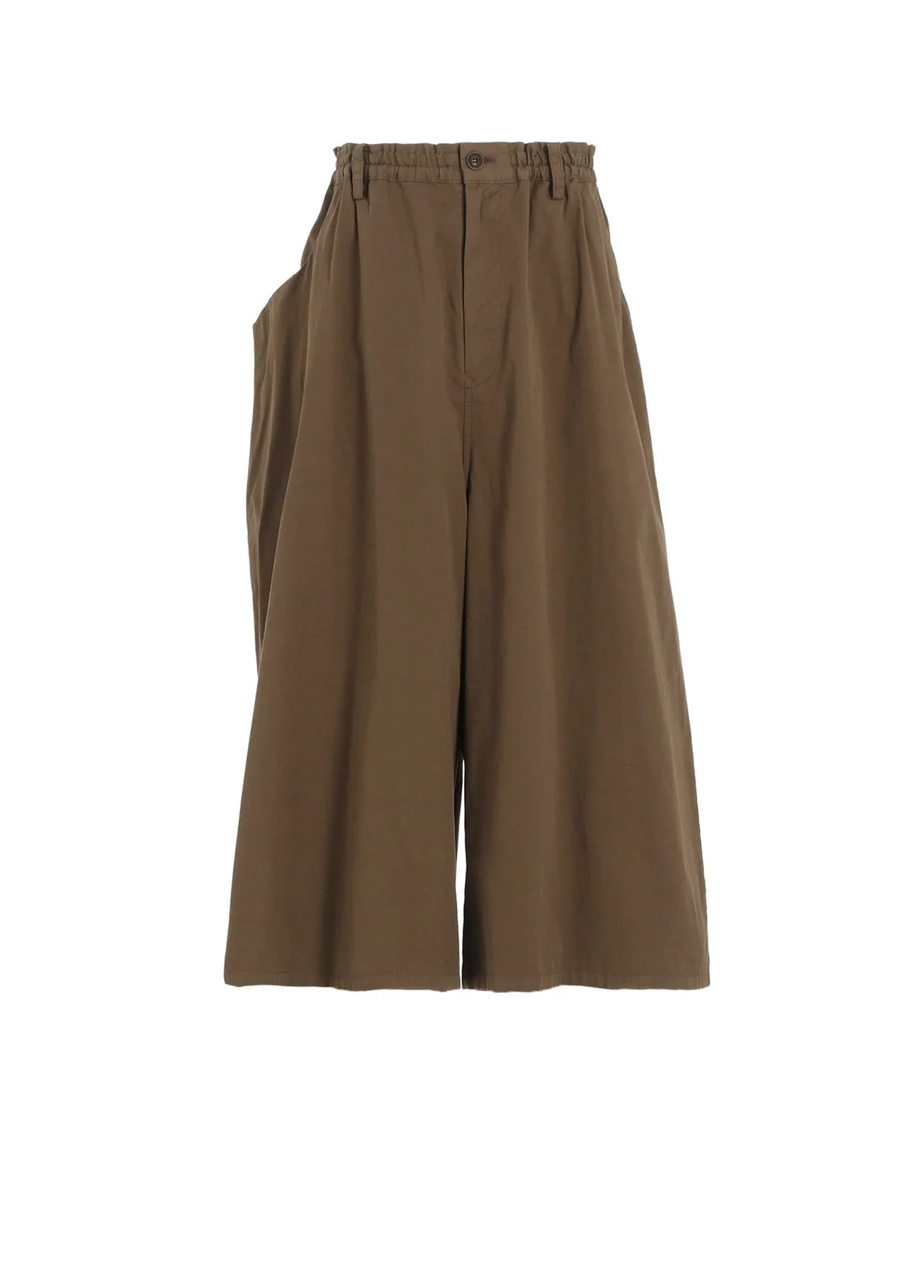 COTTON TWILL GARMENT DYE RIGHT SIDE DRAPE PANTS sold by Yohji Yamamoto