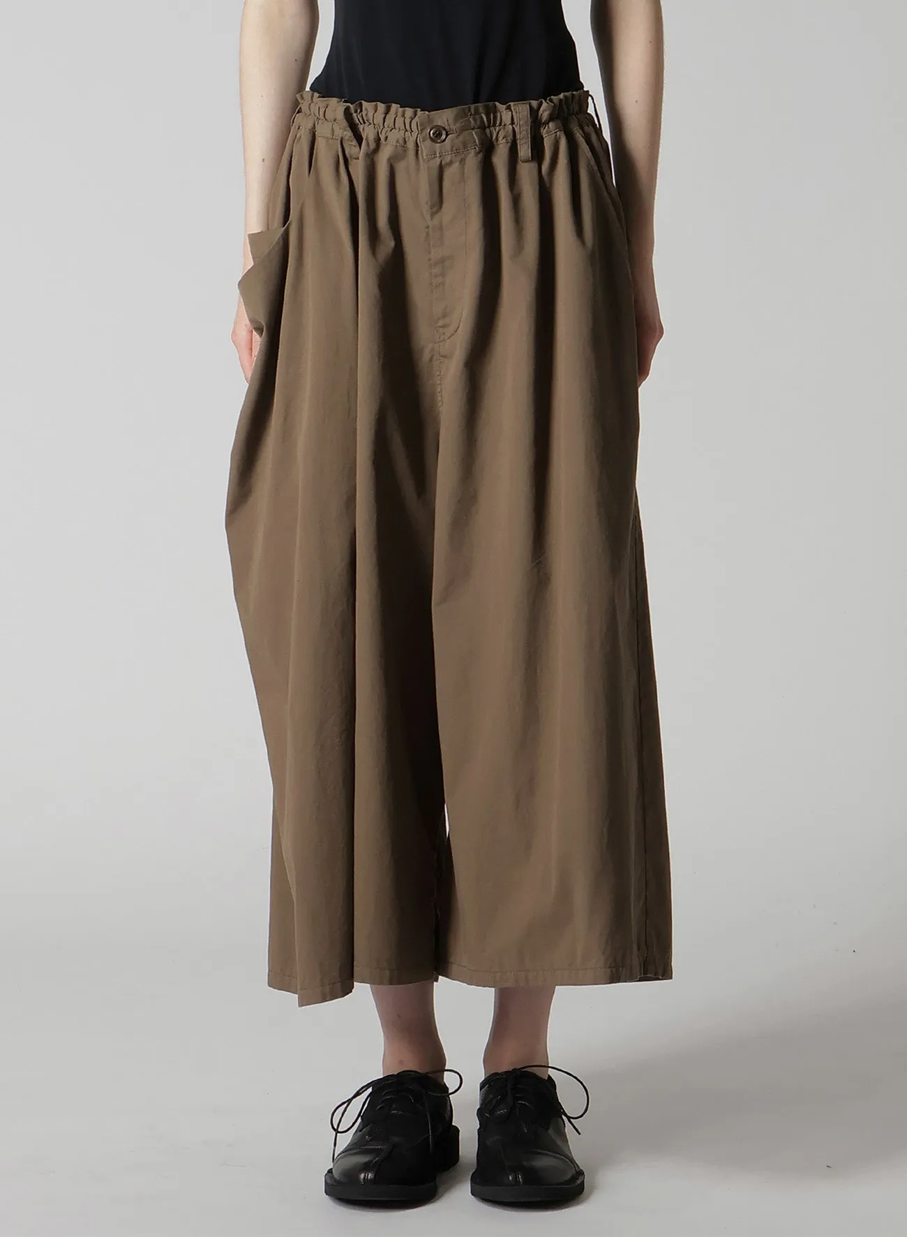 COTTON TWILL GARMENT DYE RIGHT SIDE DRAPE PANTS sold by Yohji Yamamoto product image thumbnail 4