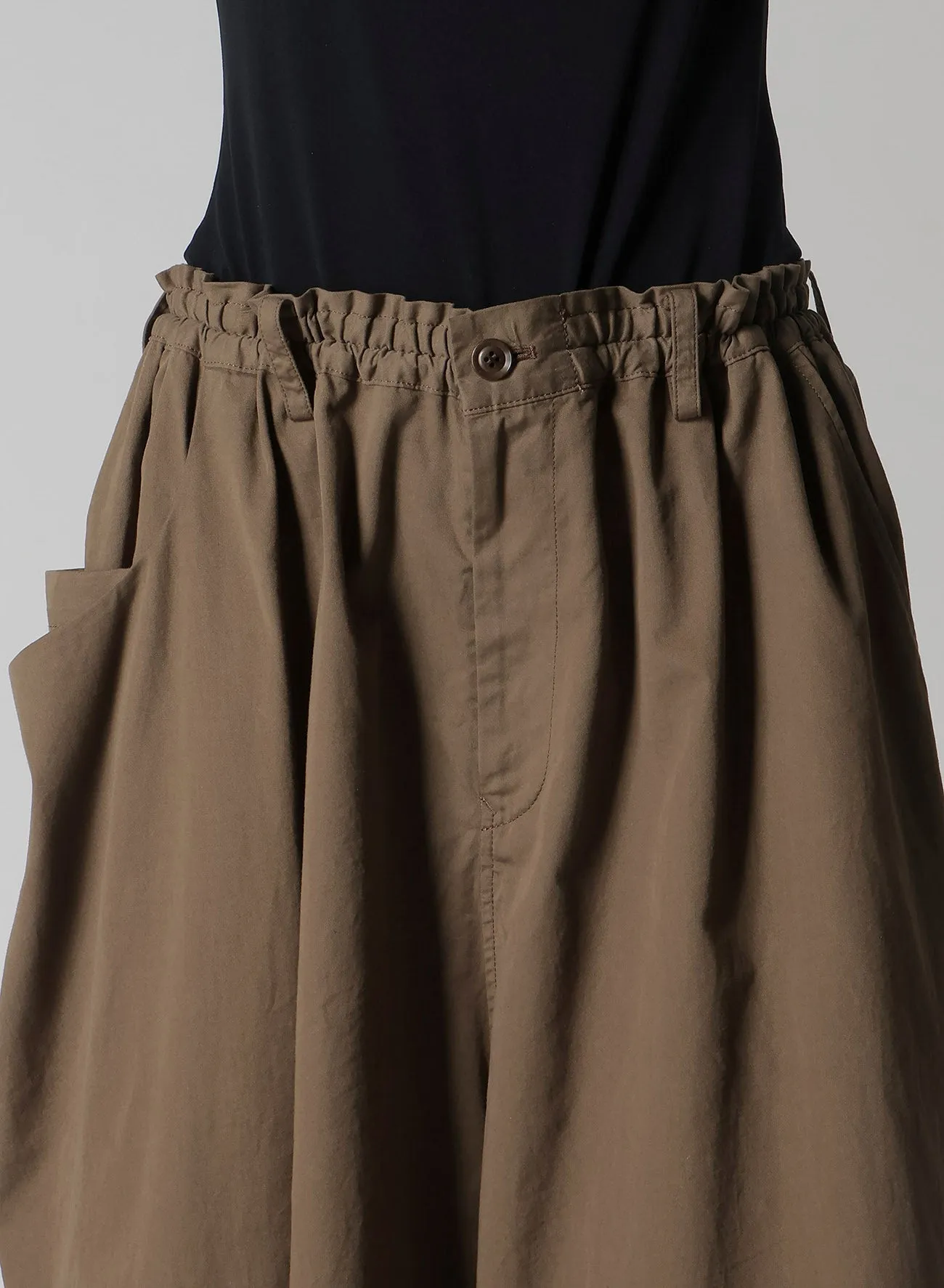 COTTON TWILL GARMENT DYE RIGHT SIDE DRAPE PANTS sold by Yohji Yamamoto product image thumbnail 5