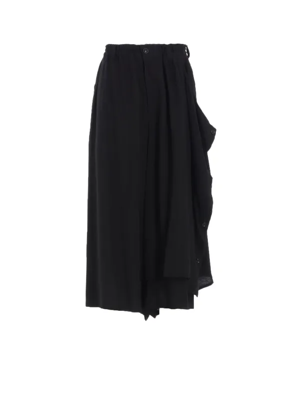 HARD-TWIST SERGE LEFT DOUBLE BUTTON OPEN PANTS made by Yohji Yamamoto