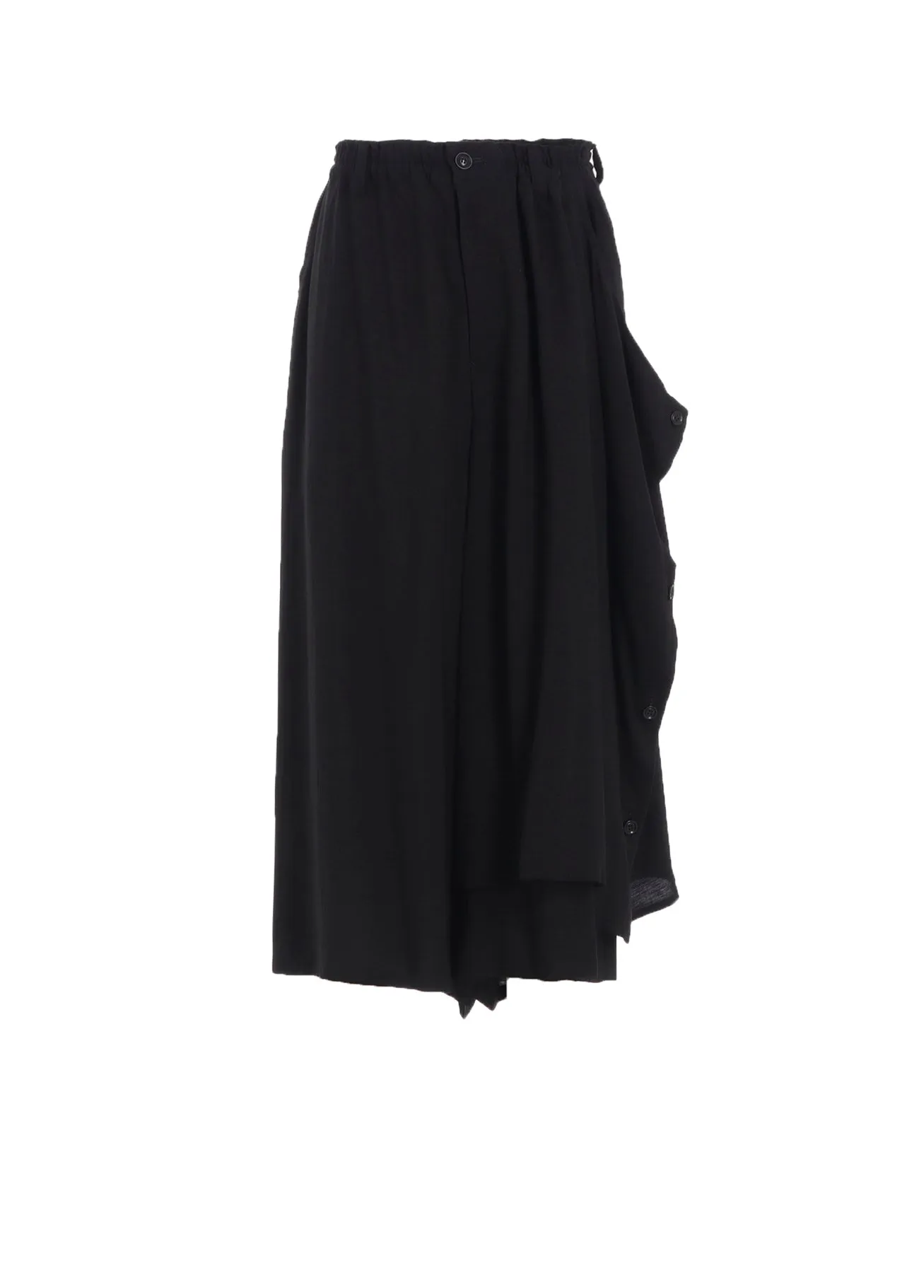 HARD-TWIST SERGE LEFT DOUBLE BUTTON OPEN PANTS sold by Yohji Yamamoto