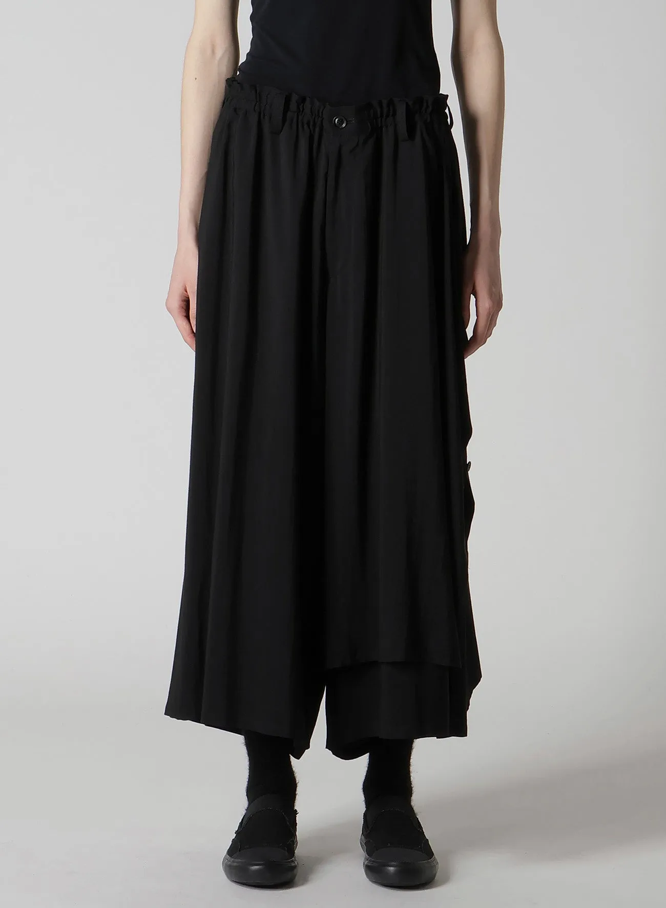 HARD-TWIST SERGE LEFT DOUBLE BUTTON OPEN PANTS sold by Yohji Yamamoto product image thumbnail 4