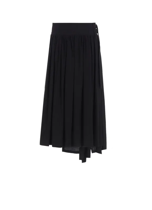 HARD-TWIST SERGE ASYMMTRIC GATHER SKIRT sold by Yohji Yamamoto
