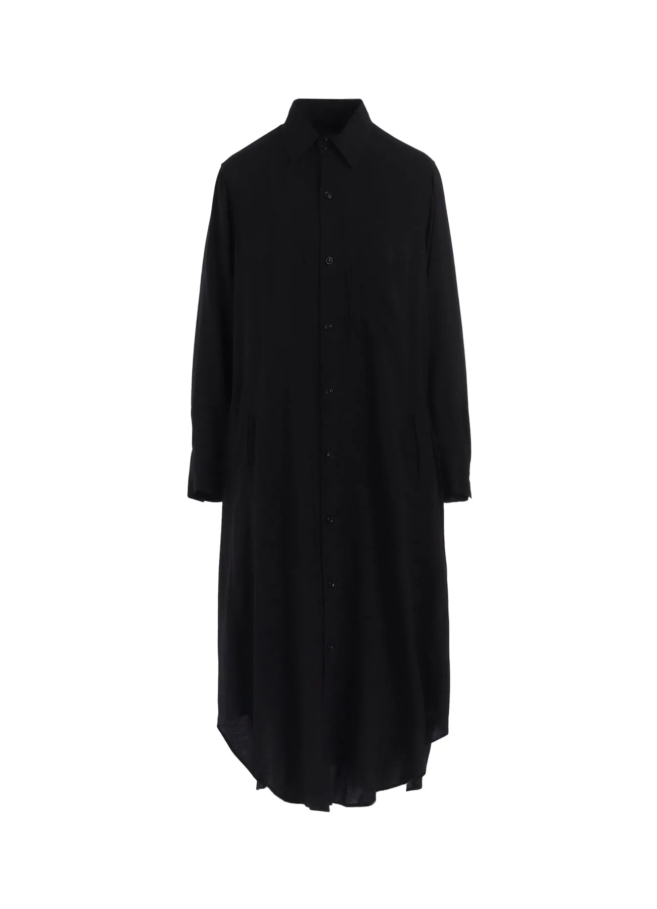 HARD-TWIST SERGE CLOTH PLACKET DRESS sold by Yohji Yamamoto