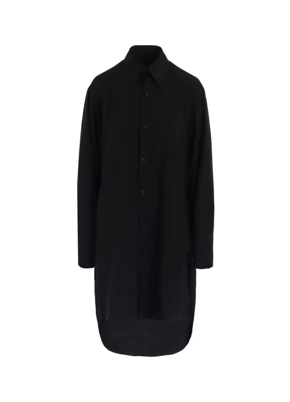 HARD-TWIST SERGELAYERED FRONT SHIRT sold by Yohji Yamamoto