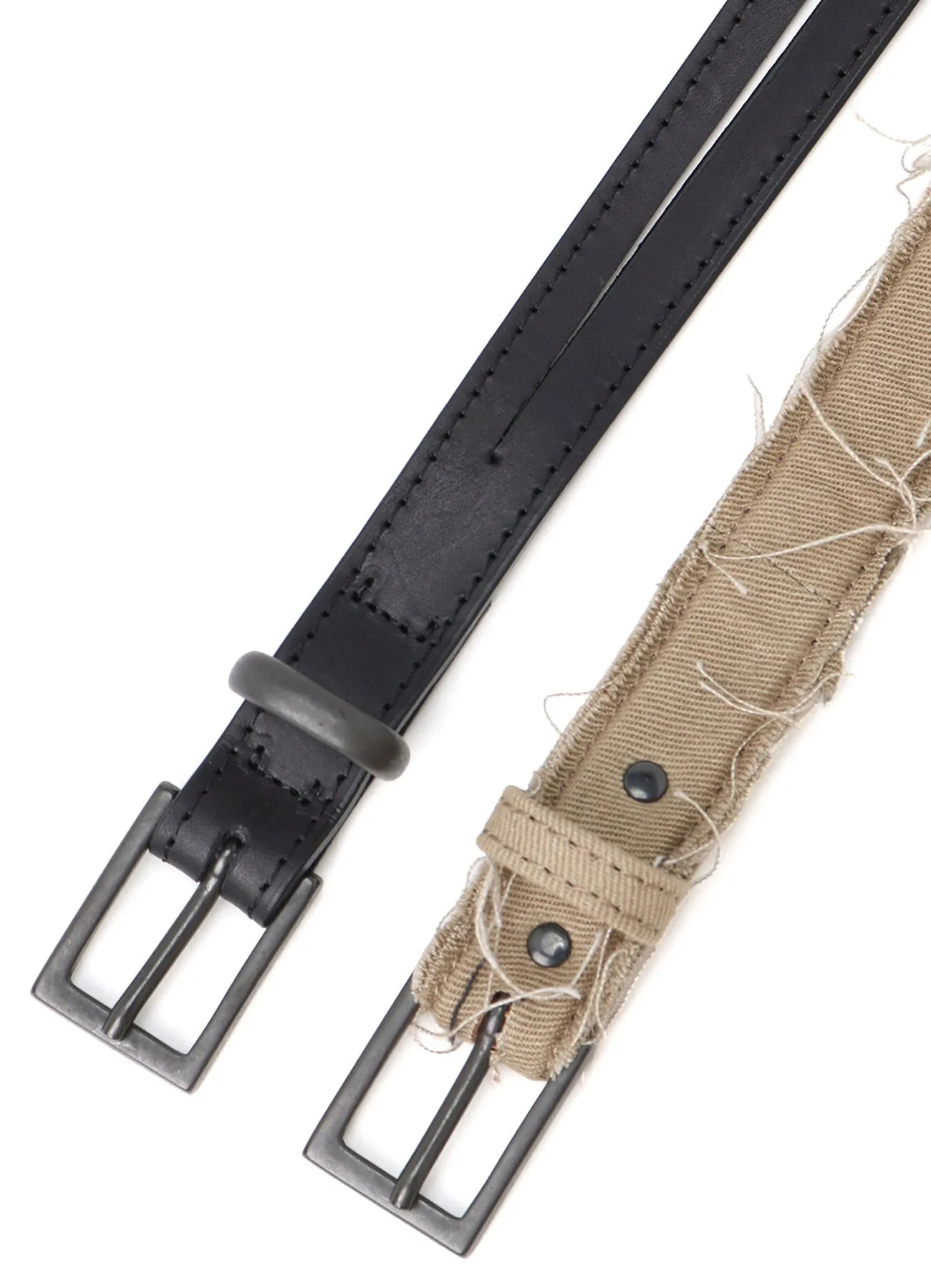 LEATHER/COTTON TWILL DOUBLE BELT sold by Yohji Yamamoto product image thumbnail 3