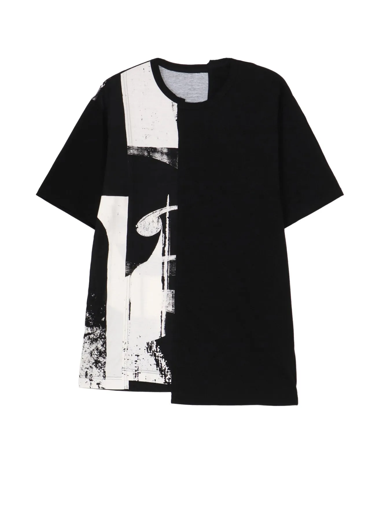 SILKETTE JERSEY NUMBER PATTERN TSUJIKIRI SHORT SLEEVED T-SHIRT sold by Yohji Yamamoto