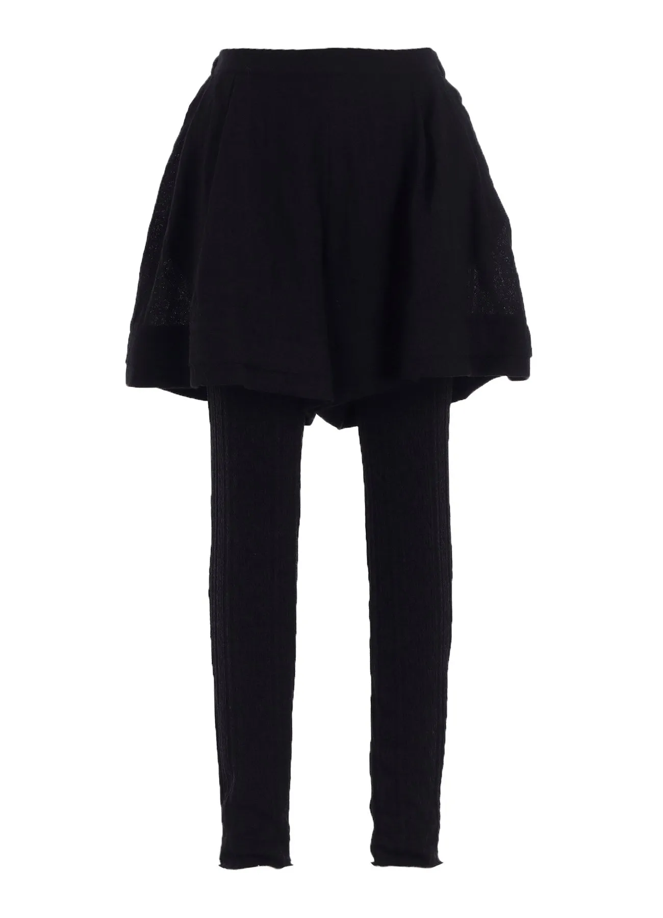 WOOL GAUZE LEGGINGS ATTACHED PANTS sold by Yohji Yamamoto product image thumbnail 2