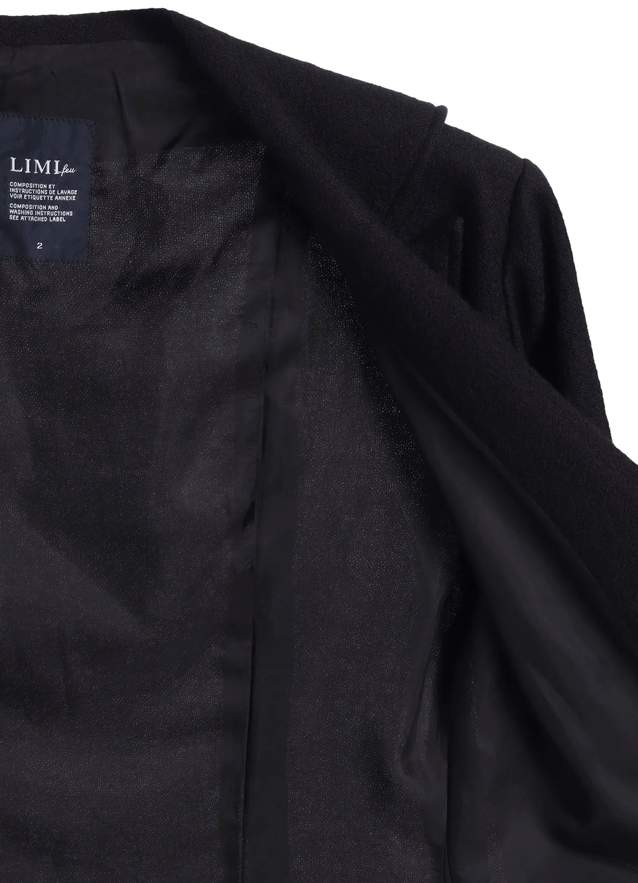 WOOL GAUZE FRILLED JACKET sold by Yohji Yamamoto product image thumbnail 4