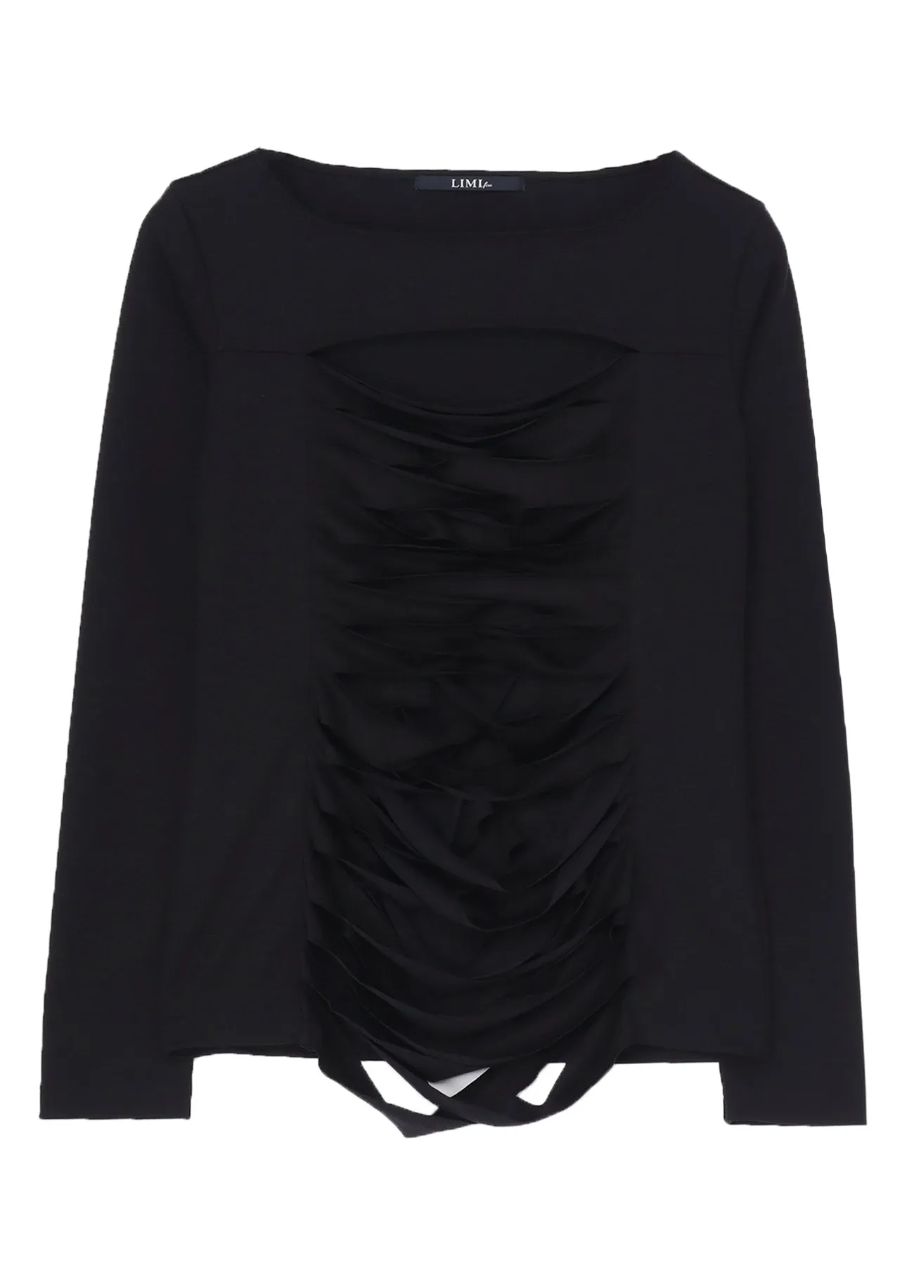 PLAIN STITCH SLIT CROSS LONG T-SHIRT sold by Yohji Yamamoto product image thumbnail 2