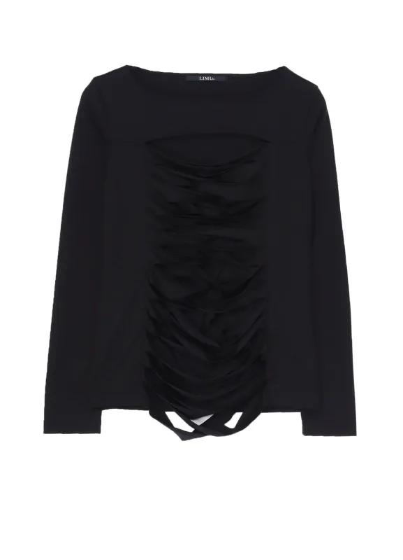 PLAIN STITCH SLIT CROSS LONG T-SHIRT sold by Yohji Yamamoto