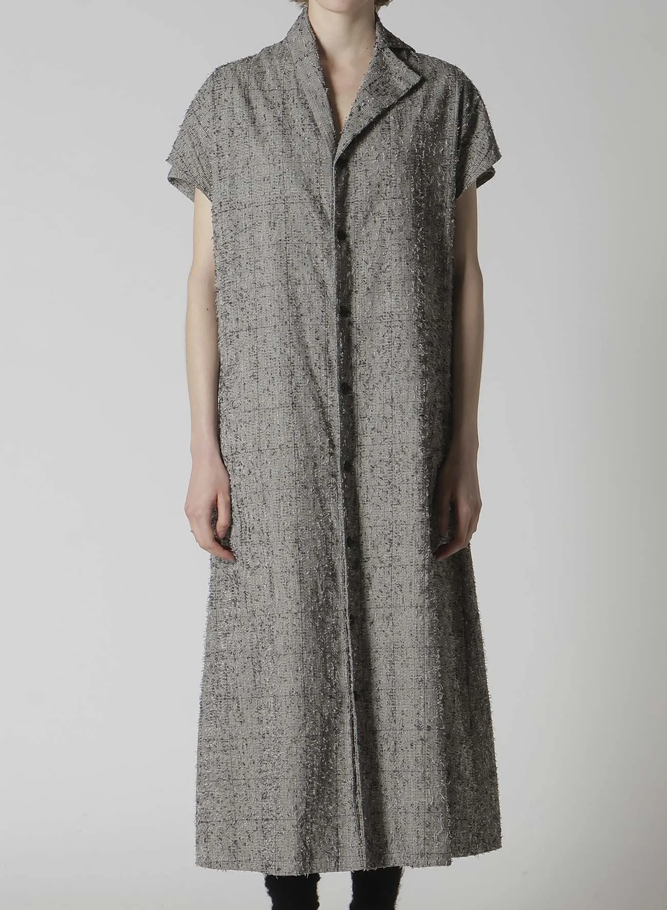 NEEDLE-PUNCHED FRENCH SLEEVE DRESS sold by Yohji Yamamoto product image thumbnail 4