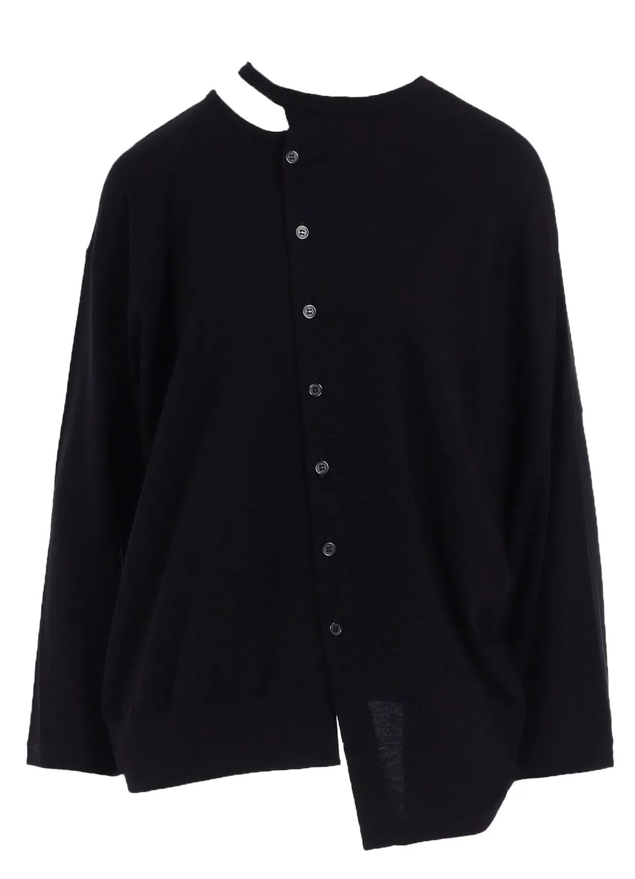 SOFT GAUZE JERSEY ASYMMETRIC DRAPE CARDIGAN sold by Yohji Yamamoto product image thumbnail 2